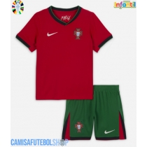 Camisa de time de futebol Portugal Replicas 1º Equipamento Infantil Europeu 2024 Manga Curta (+ Calças curtas)